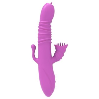 Wibrator stymulator łechtaczki z ząbkami i analny Lyla fioletowy USB