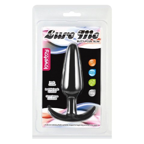 Korek analny silikonowy Lure Me Classic Lovetoy czarny 13 cm