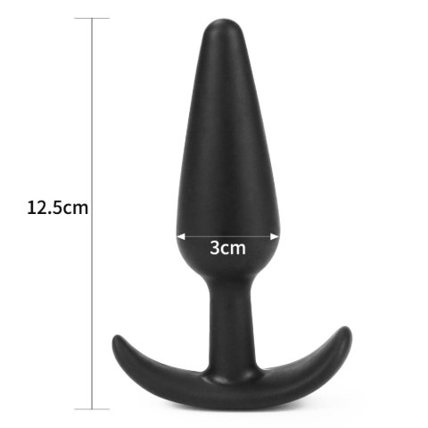 Korek analny silikonowy Lure Me Classic Lovetoy czarny 13 cm