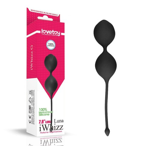 Kulki Kegla silikonowe Lovetoy czarne wodoodporne 20 cm