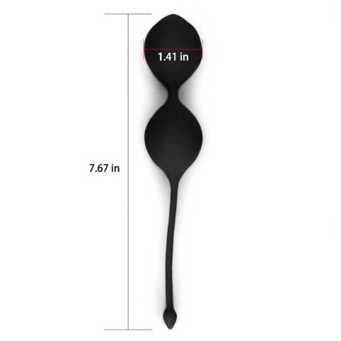 Kulki Kegla silikonowe Lovetoy czarne wodoodporne 20 cm