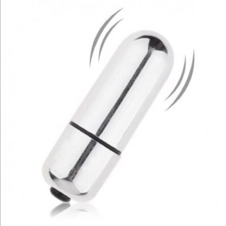Mini wibrator Lovetoy XBasic Bullet srebrny 10 prędkości 6 cm