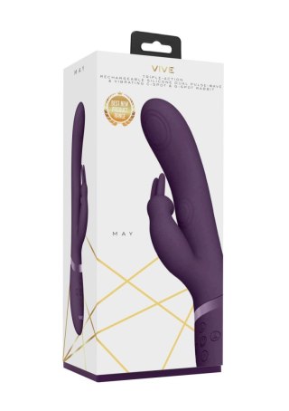 Wibrator króliczek Vive May Pulse Wave fioletowy USB