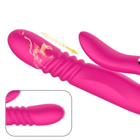 Wibrator punktu G z pchnięciem B Series Cute czerwony USB