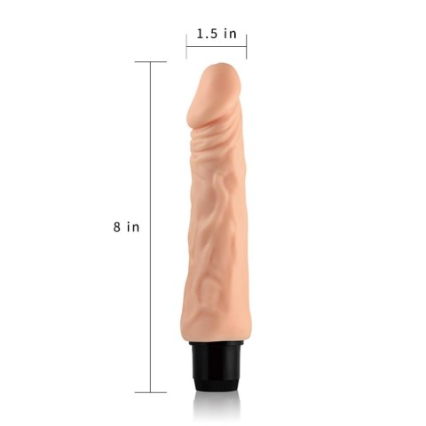 Wibrator realistyczny cyberskóra Lovetoy 20 cm wodoodporny