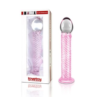 Dildo szklane Lovetoy Glass Romance różowe 21 cm