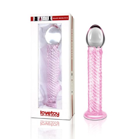 Dildo szklane Lovetoy Glass Romance różowe 21 cm