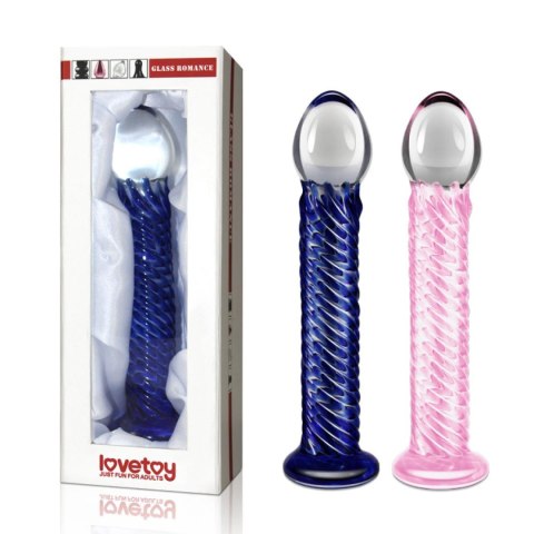 Dildo szklane Lovetoy Glass Romance różowe 21 cm
