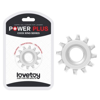 Pierścień erekcyjny Power Plus Lovetoy TPE transparentny 4.5 cm