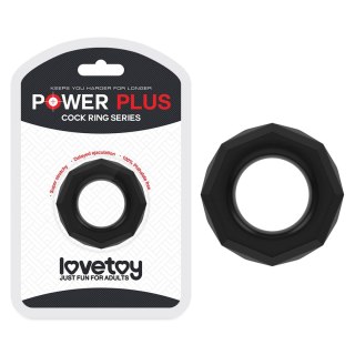 Pierścień erekcyjny miękki rozciągliwy Power Plus Lovetoy czarny