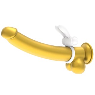 Pierścień wibrujący Lovetoy silikonowy biały 7.5 cm
