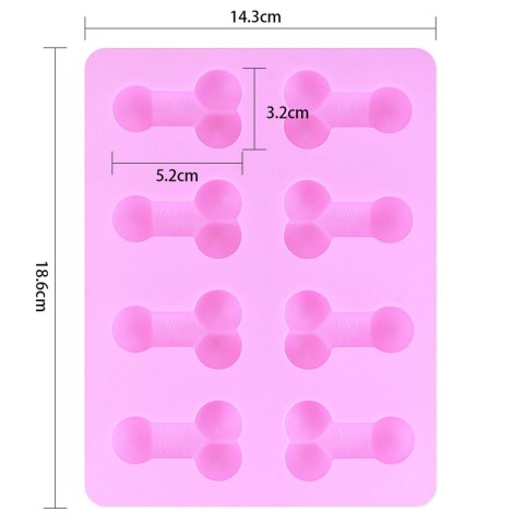 Silikonowa forma do lodu i czekolady kształt penisa Lovetoy 5.2 cm
