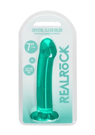 Dildo RealRock Crystal Clear przezroczyste z przyssawką 17 cm