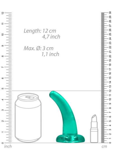 Dildo analne RealRock Crystal Clear z przyssawką 11 cm