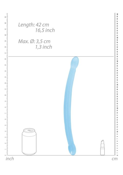 Dildo podwójne RealRock Crystal Clear 42 cm
