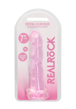 Dildo przezroczyste z przyssawką RealRock 17 cm