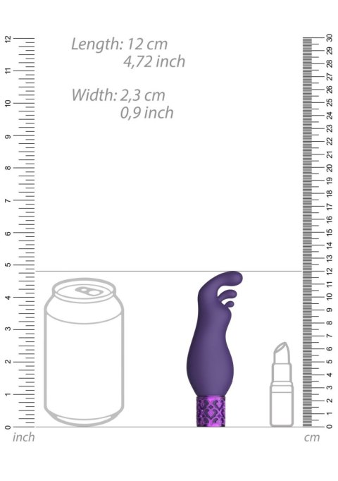 Wibrator bullet Exquisite Royal Gems fioletowy silikonowy USB