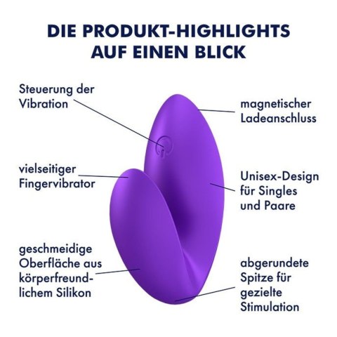 Wibrator na palec Satisfyer Love Riot fioletowy USB