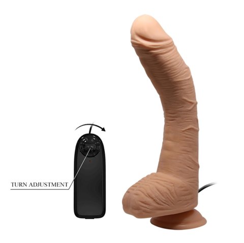 Wibrator realistyczny Baile Beautiful Alex zakrzywiony 28 cm