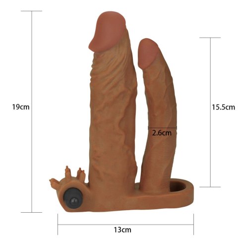 Wibrująca podwójna przedłużka Lovetoy 19.8 cm
