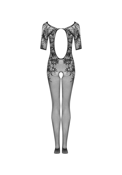 Bodystocking siateczkowy Obsessive F238 czarny kwiatowy S/M/L