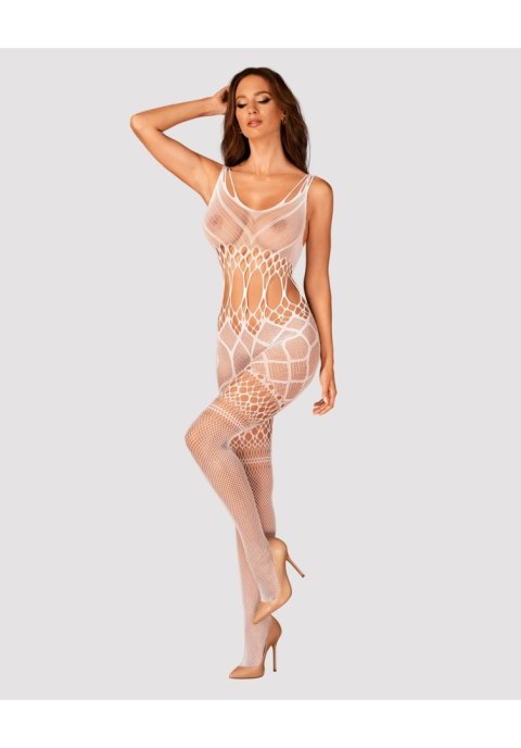 Bodystocking siateczkowy Obsessive G330 biały XL XXL
