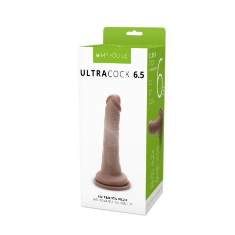 Dildo realistyczne Me You Us karmelowe z przyssawką 6,5 cala