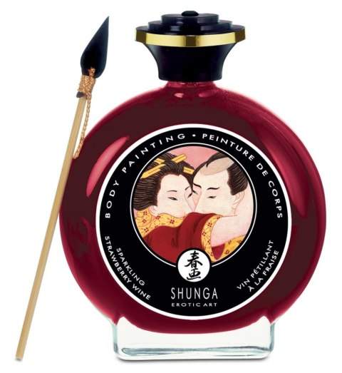 Farba do ciała Shunga truskawkowo szampańska 100 ml