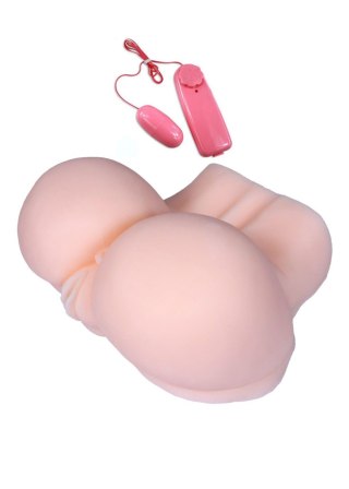 Masturbator wibrujący realistyczny XXL z pochwą i pośladkami 27 cm