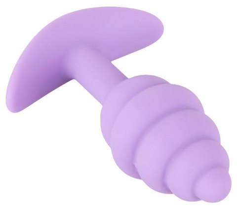 Mini korek analny Cuties fioletowy silikonowy 7 5 cm