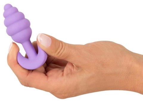 Mini korek analny Cuties fioletowy silikonowy 7 5 cm