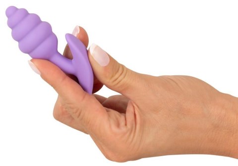 Mini korek analny Cuties fioletowy silikonowy 7 5 cm