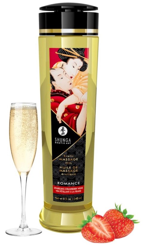 Olejek do masażu erotycznego Shunga Romance truskawka szampan 240 ml