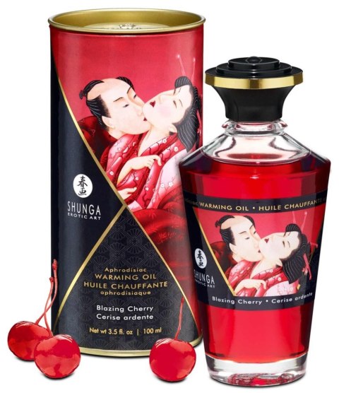Olejek rozgrzewający do masażu Blazing Cherry Shunga
