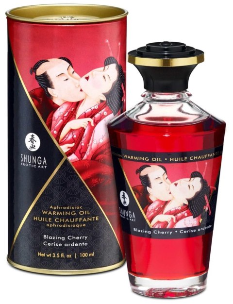 Olejek rozgrzewający do masażu Blazing Cherry Shunga