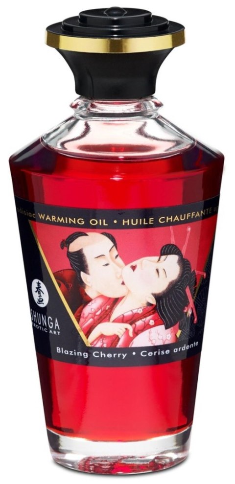 Olejek rozgrzewający do masażu Blazing Cherry Shunga
