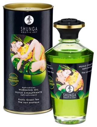 Olejek rozgrzewający do masażu Shunga zielona herbata
