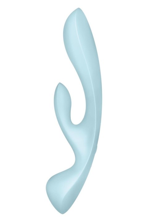 Wibrator króliczek Satisfyer Triple Oh jasnoniebieski USB wodoodporny