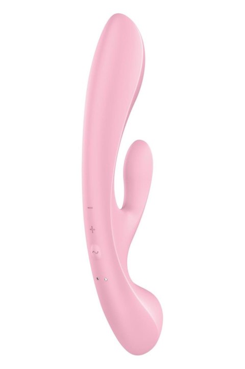 Wibrator króliczek Satisfyer Triple Oh różowy z 3 silnikami USB