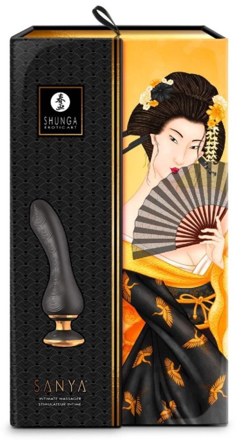 Wibrator punktu G Shunga Sanya silikonowy czarny USB 18 cm