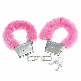 Kajdanki z futerkiem Love Cuffs różowe Power Escorts