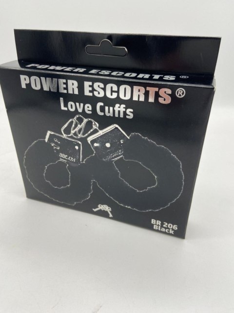 Kajdanki z futerkiem Power Escorts czarne