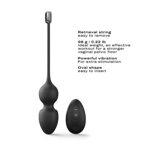 Kulki gejszy wibrujące Dorcel Love Balls czarne USB 9 cm