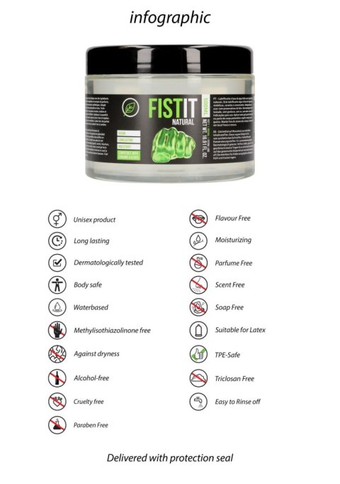 Lubrykant Fist It Natural do fistingu 500 ml