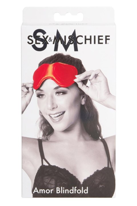 Opaska na oczy Sportsheets Amor satynowa czerwona
