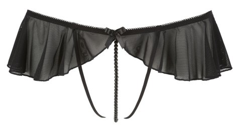 Stringi z falbankami ouvert Cottelli LINGERIE czarny L
