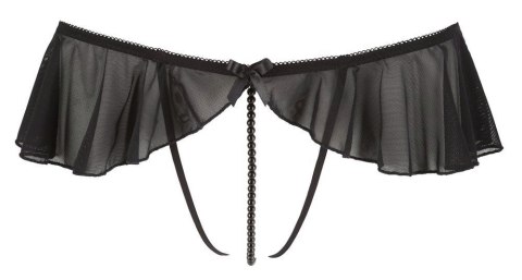 Stringi z falbankami ouvert Cottelli LINGERIE czarny L
