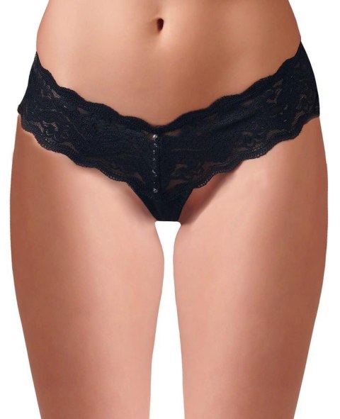 Stringi z perłami Cottelli Lingerie czarne L