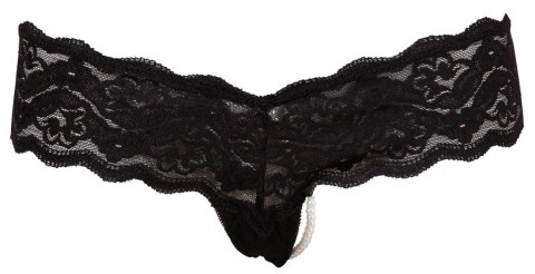 Stringi z perłami Cottelli Lingerie czarne L