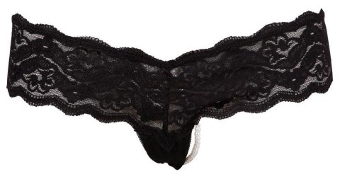 Stringi z perłami Cottelli Lingerie czarne L